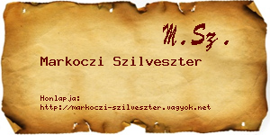 Markoczi Szilveszter névjegykártya